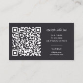 Zwarte Glitter | Foto | Sociale media | QR-code Visitekaartje (Achterkant)