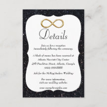 Zwarte Glitter Gold Infinity bruiloft - Gegevens