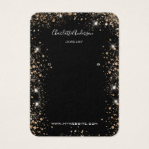 Zwarte glitter Gold-oorenkaart voor foto's