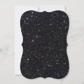 Zwarte Glitter Gouden Infinity Bruidsmeisje Kaart (Achterkant)