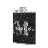 Zwarte glitter heupfles (Links)