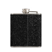 Zwarte glitter heupfles (Achterkant)