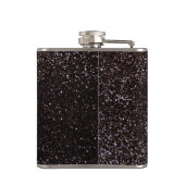 Zwarte glitter heupfles (Achterkant)