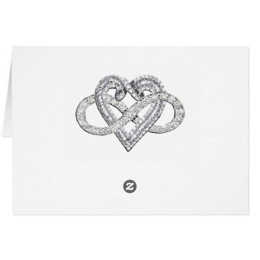 Zwarte Glitter Infinity Heart Table Place Card (Achterkant Horizontaal)
