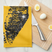 Zwarte Glitter Lips #2 Theedoek (Quarter Fold)