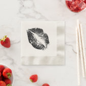 Zwarte Glitter Lips #3 Servetten (Insitu)