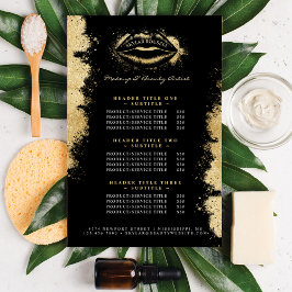 Zwarte Glitter Lips Makeup artistieke prijslijst