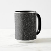 Zwarte glitter mok (Voorkant rechts)