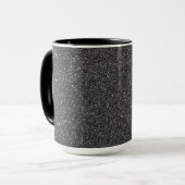 Zwarte glitter mok (Voorkant links)