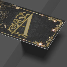 Zwarte Glitter Monogram 