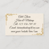 Zwarte Glitter Monogram  Visitekaartje (Achterkant)