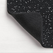 Zwarte glitter muismat (Hoek)