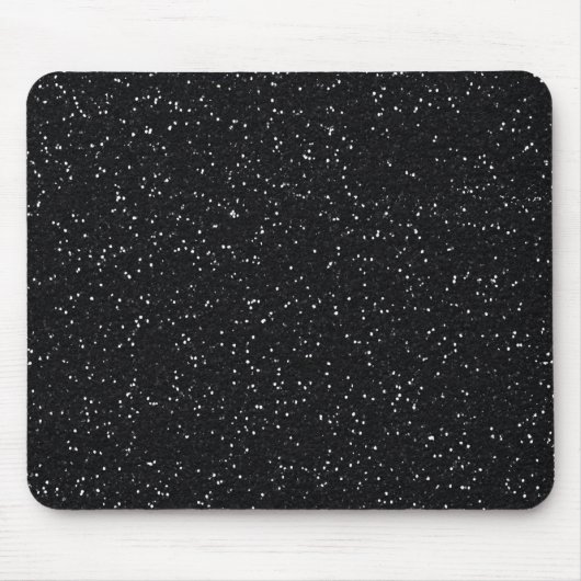 Zwarte glitter muismat (Voorkant)
