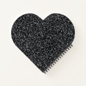 Zwarte Glitter Notitieboek (Achterkant)