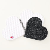 Zwarte Glitter Notitieboek (Binnen)