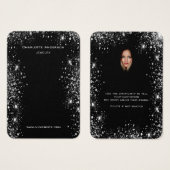 Zwarte glitter oorringen sierjuwelen fotokaart visitekaartje (Voorkant /achterkant)