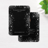 Zwarte glitter oorringen sierjuwelen fotokaart visitekaartje (Bureau)