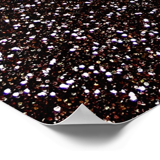 Zwarte glitter poster (Hoek)