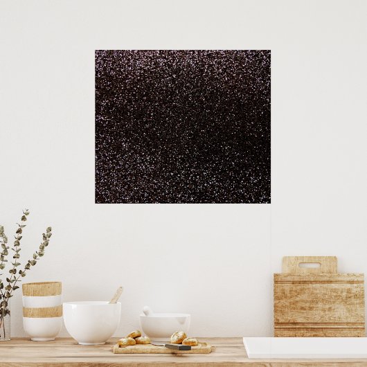 Zwarte glitter poster (Keuken)