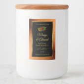 Zwarte Glitter-productlabels koper met Ladybug Voedselcontainer Etiket (Voorkant)