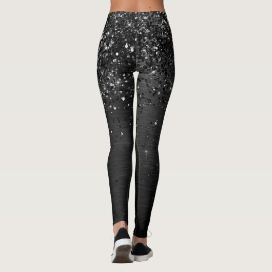 Zwarte glitter Sparkle Leggings (Achterkant)