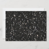 Zwarte glitter sparkles Sweet 16 elegant script Kaart (Achterkant)