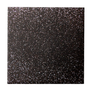 Zwarte glitter tegeltje
