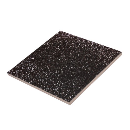 Zwarte glitter tegeltje (Zijkant)