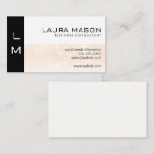 Zwarte Glitter Witte Visitekaart Visitekaartje (Voorkant / Achterkant)