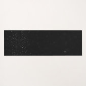 Zwarte Glitter Yoga Mat met Aangepaste Initialen (Achterkant (horizontaal))
