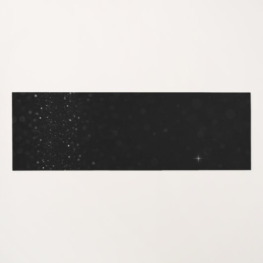 Zwarte Glitter Yoga Mat met Aangepaste Initialen (Achterkant (horizontaal))