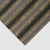 Zwarte Glitterige Gouden Strepen Tissuepapier (Detail)