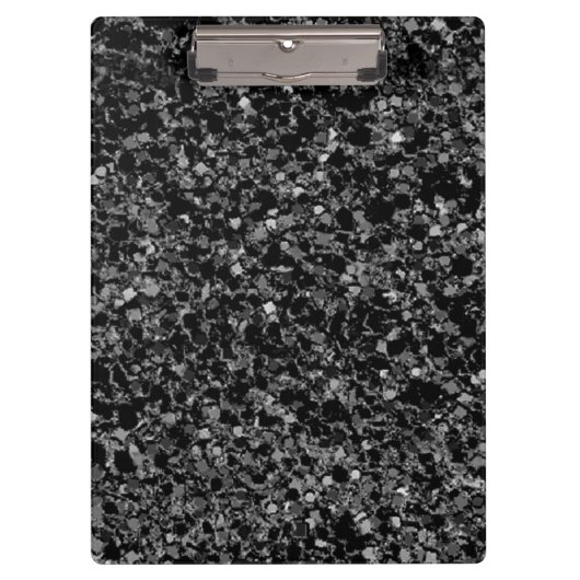 Zwarte glitterklembord klembord (Voorkant)