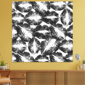 Zwarte glitterliften canvas afdruk (Insitu (Woonkamer))