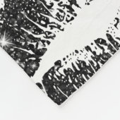 Zwarte glitterliften fleece deken (Hoek)
