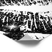 Zwarte glitterliften poster (Hoek)