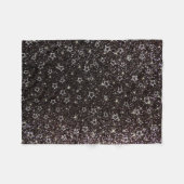Zwarte glittersterren fleece deken (Voorkant (Horizontaal))