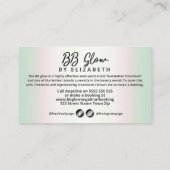 Zwarte gloedbehandeling zwarte glitter visitekaartje (Achterkant)