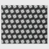 zwarte gloeiende witte maaltijd cadeaupapier (Vlak)