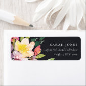 ZWARTE GLOW BLUSH BURGUNDY FLORAL BUNCH ADRES ETIKET (Insitu)