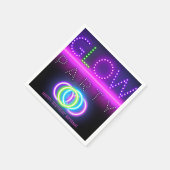 Zwarte Glow-feest Neonlichten Verjaardagsfeest Servetten (Hoek)