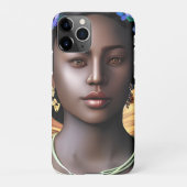 Zwarte godin | Afro-Amerikaanse vrouw AI Art iPhone Hoesje (Achterkant)