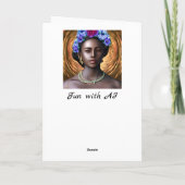 Zwarte godin | Afro-Amerikaanse vrouw AI Art Kaart (Achterkant)