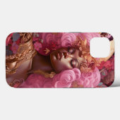 Zwarte godin in roze en goud Case-Mate iPhone case (Achterkant (horizontaal))