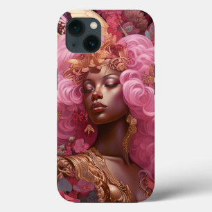 Zwarte godin in roze en goud Case-Mate iPhone case