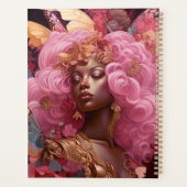 Zwarte godin in roze en goud planner (Achterkant)