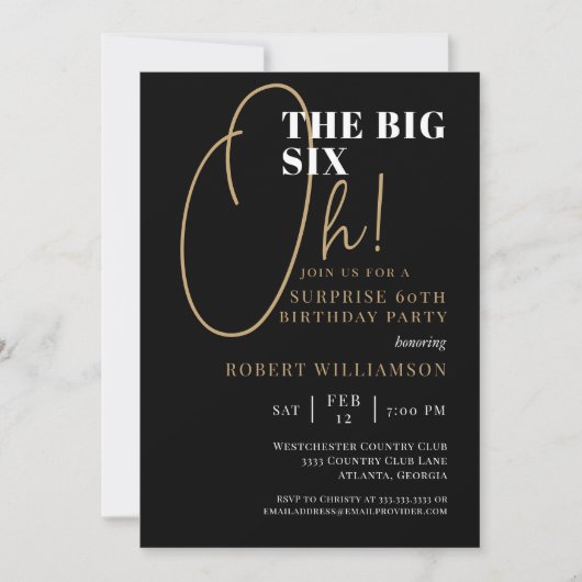 Zwarte Gold 60e verrassingsdag Kaart (Voorkant)