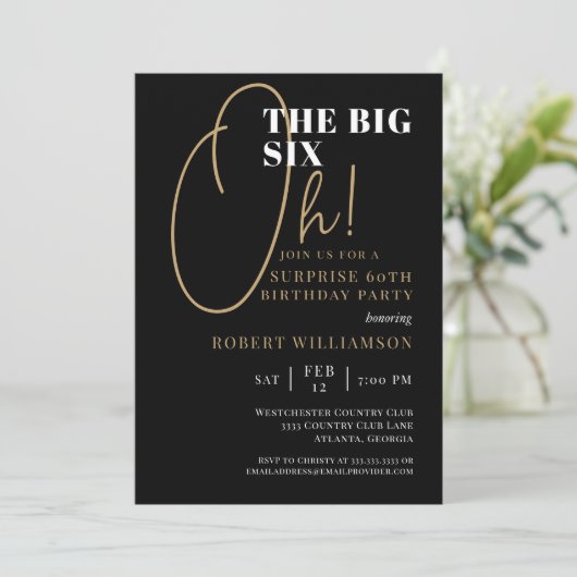 Zwarte Gold 60e verrassingsdag Kaart (Staand voorkant)