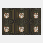 Zwarte Gold Aangepaste fotoserie Kerstmis Inpakpapier Vel (Voorkant)