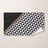 ZWARTE GOLD ABSTRACT PATROON BATHROOM TOWEL SET BAD HANDDOEK (Handdoek)